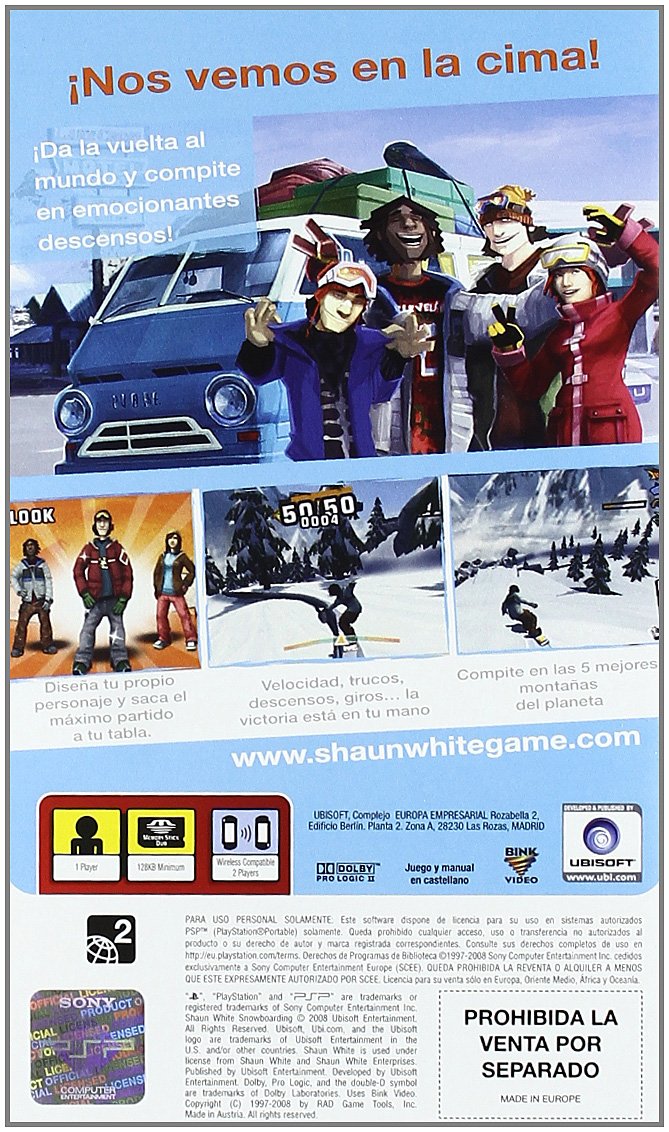 Shaun White Snowboarding + Prince Of Persia Shaun White Snowboarding + Prince Of Persia